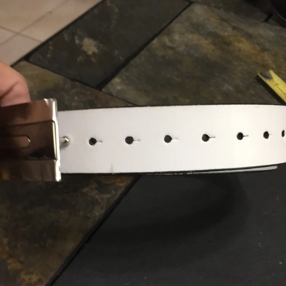 PGA tour white leather belt size 38.